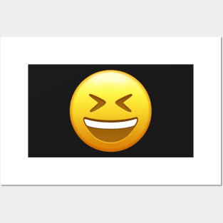 Grinning Squinting Face Emoji | Pop Art Posters and Art